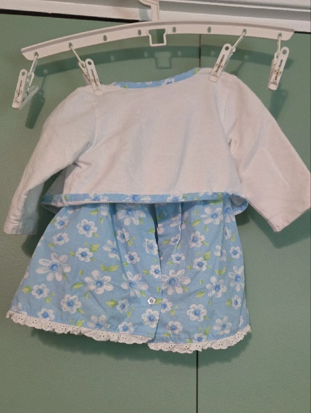 Nwot Peter Rabbit White And Blue Floral Outfit 3pc 6 To 9m